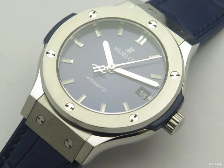 MIROTIME 0110 Original Portuguese 40mm Chrono RG Gray Dial Sliver Subdial on Leather Strap A 7392